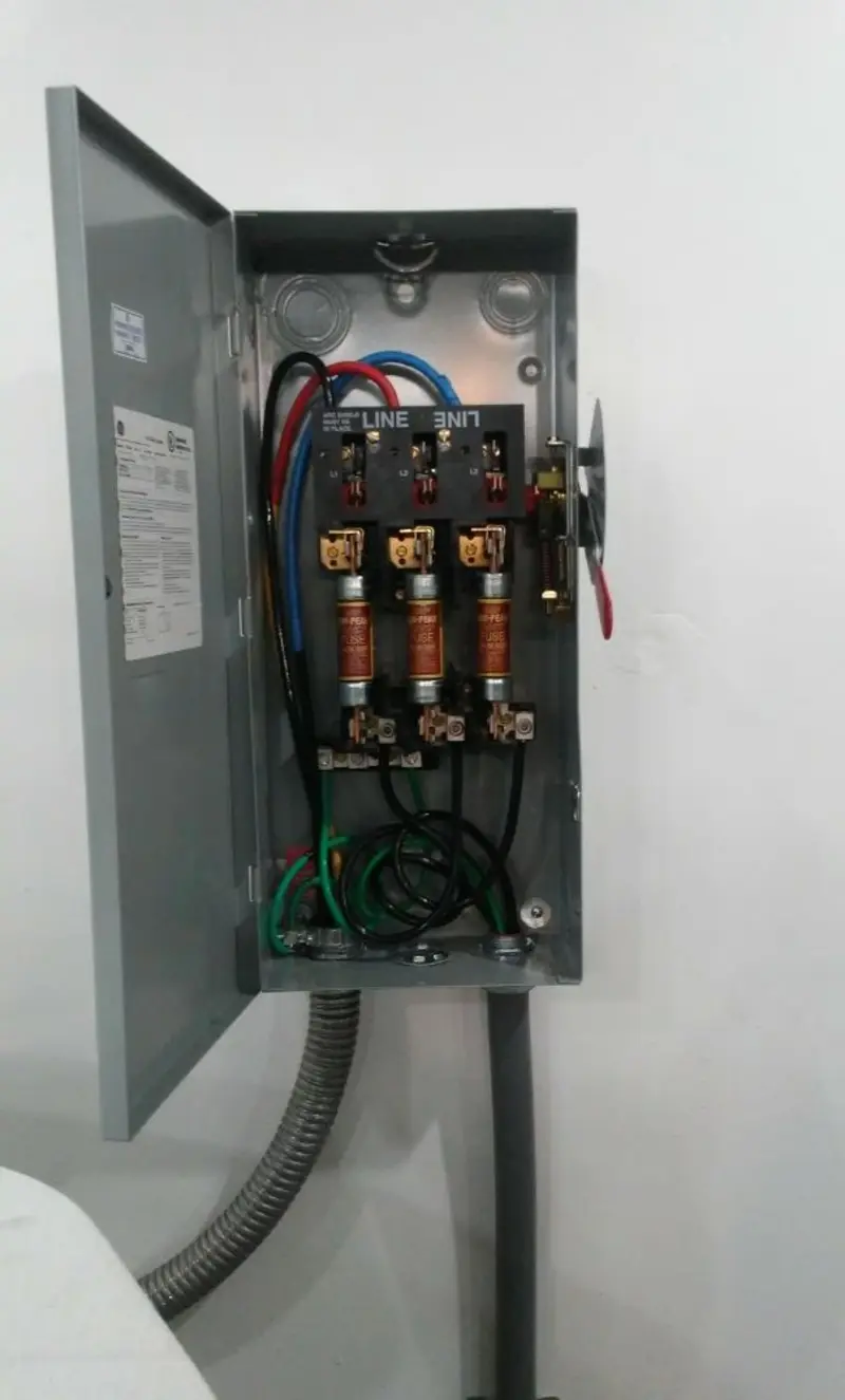 Three-phase disconnect switch installed for Electrical Wiring & Rewiring in Alliance
